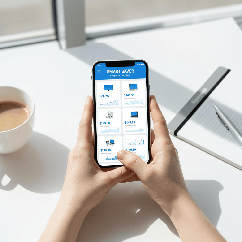 User comparing drug prices on MedPrice mobile application